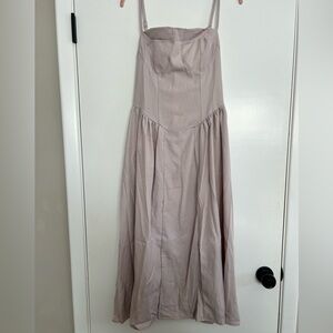 Strapless Light Mauve Evening Dress